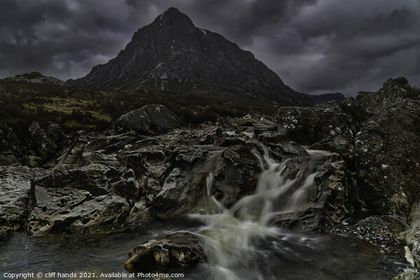 Dramatic Glencoe mountain with the river coupall. Picture Board by Scotland's Scenery