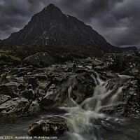 Buy canvas prints of Dramatic Glencoe mountain with the river coupall. by Scotland's Scenery
