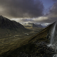 Buy canvas prints of View into Glencoe, Highlands Scotland. by Scotland's Scenery