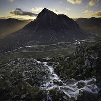 Buy canvas prints of Glencoe Sunset landscape. by Scotland's Scenery