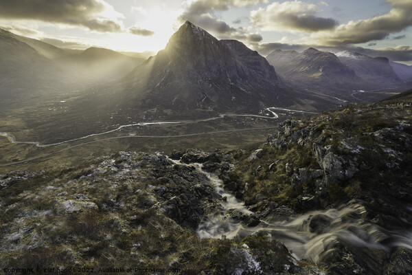 Glencoe Sunburst Picture Board by Scotland's Scenery