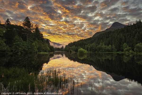 Sunrise, Glencoe Lochan, Glencoe, Highlands Scotland. Picture Board by Scotland's Scenery