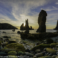Buy canvas prints of Sunset view, Mangersta sea stacks, Isle of Lewis, Outer Hebrides by Scotland's Scenery