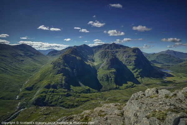 Three sisters Glencoe, Highlands, Scotland. Picture Board by Scotland's Scenery