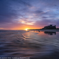 Buy canvas prints of Sunrise, Bamburgh beach by Scotland's Scenery