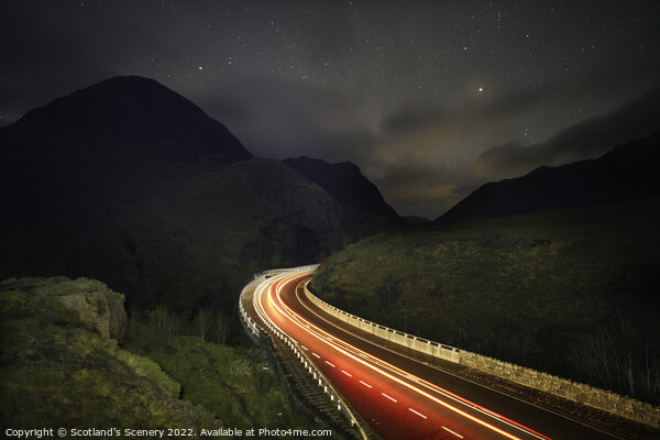 Glencoe by night Picture Board by Scotland's Scenery