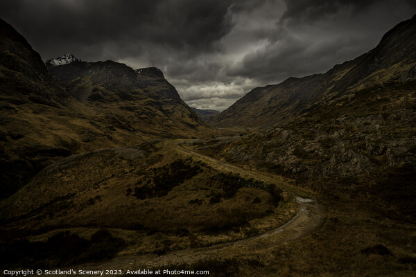 The line of Glencoe Picture Board by Scotland's Scenery