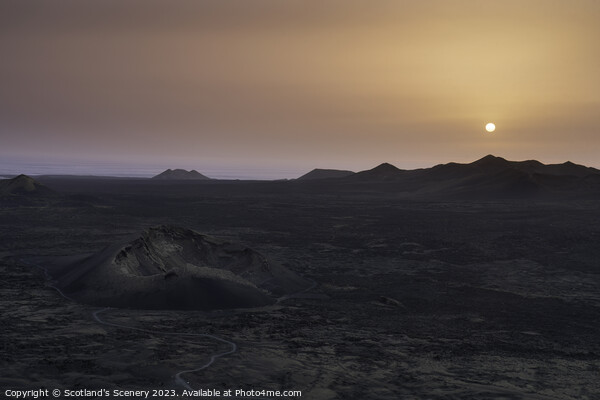 Sunset Volcano Lanzarote landscape Picture Board by Scotland's Scenery