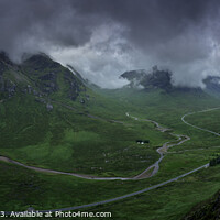 Buy canvas prints of Glencoe, Highlands, Scotland Panoramic view by Scotland's Scenery