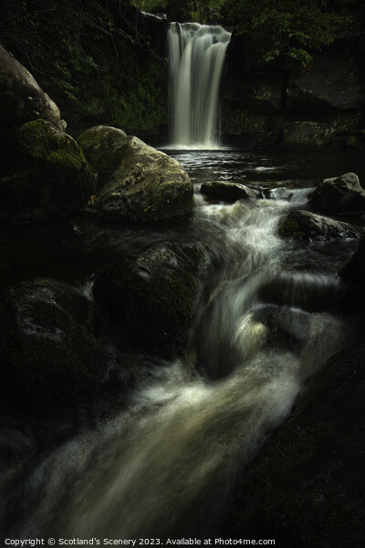 Campsie waterfalls, Scotland. Picture Board by Scotland's Scenery
