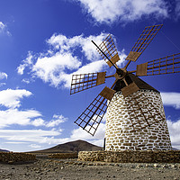 Buy canvas prints of Tefia windmill, Fuerteventura, Canary islands. by Scotland's Scenery
