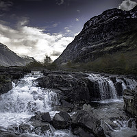 Buy canvas prints of Waterfalls in Glencoe, Highlands, Scotland. by Scotland's Scenery