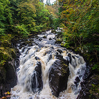 Buy canvas prints of Hermitage waterfalls scotland by Scotland's Scenery