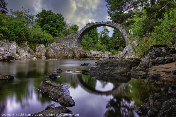 Carrbridge, highlands. The old pack horse bridge. Picture Board by Scotland's Scenery