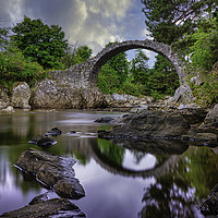 Buy canvas prints of Carrbridge, highlands. The old pack horse bridge. by Scotland's Scenery