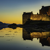 Buy canvas prints of Sunset at Eilean Donan Castle, Highlands, Scotland by Scotland's Scenery