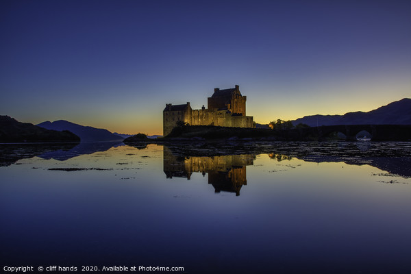 Sunset at Eilean Donan Castle, Highlands, Scotland Picture Board by Scotland's Scenery
