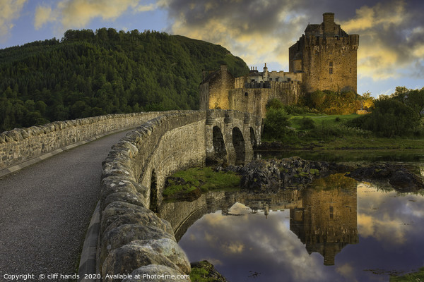 Sunset at Eilean Donan Castle, Highlands, Scotland Picture Board by Scotland's Scenery