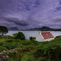 Buy canvas prints of Red Croft house at Appleton, loch Torridon, west h by Scotland's Scenery
