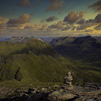 Buy canvas prints of Torridon Mountains at Sunset. by Scotland's Scenery