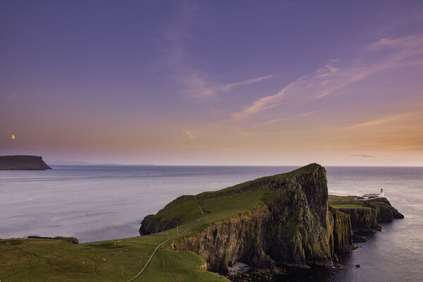Sunset Neist Point lighthouse Picture Board by Scotland's Scenery