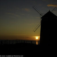 Buy canvas prints of St Monans windmill at sunet. by Scotland's Scenery