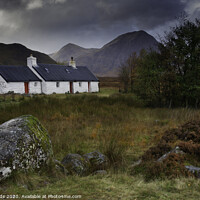 Buy canvas prints of Black rock cottage, Glencoe. by Scotland's Scenery