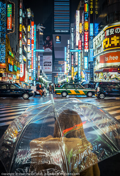 Illuminated Tokyo Nightscape Picture Board by Dean Packer