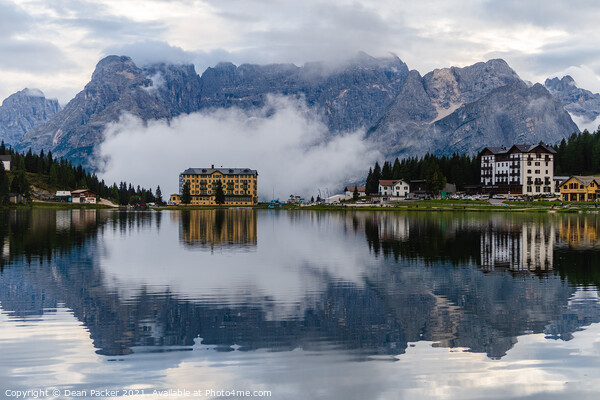 Lake Misurina Picture Board by Dean Packer