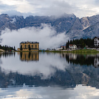 Buy canvas prints of Lake Misurina by Dean Packer
