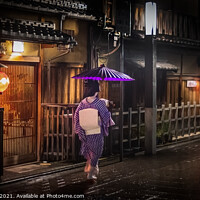 Buy canvas prints of The Geisha of Gion by Dean Packer