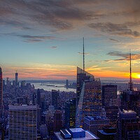 Buy canvas prints of Sunset over New York by Christopher Stores