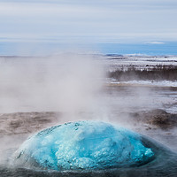 Buy canvas prints of Erupting Geyser in Iceland by Christopher Stores