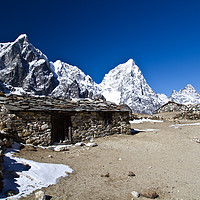 Buy canvas prints of Yak Herders Hut Himalya by Christopher Stores