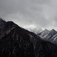 Buy canvas prints of Black and White Mountains, Nepal by Christopher Stores