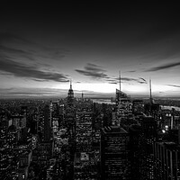 Buy canvas prints of Black and white New York at sunset with the Empire by Christopher Stores