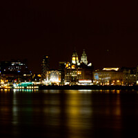 Buy canvas prints of Liverpool Waterfront at Night by Christopher Stores