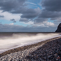 Buy canvas prints of Waves Crashing on a beach in North Wales by Christopher Stores