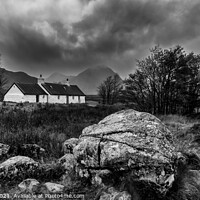 Buy canvas prints of Black Rock Cottage Glencoe after rain by Clive Ingram