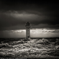 Buy canvas prints of Perch Rock Lighthouse A Majestic Stand by Clive Ingram