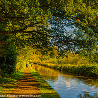 Buy canvas prints of Autumn canal walk by Clive Ingram