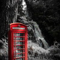 Buy canvas prints of Enchanting Mull Phone Booth by Clive Ingram