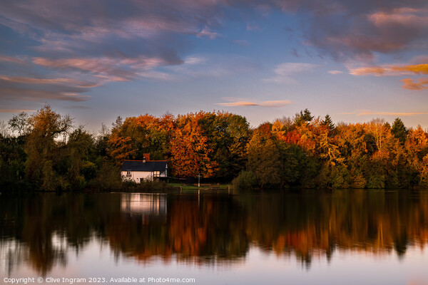Autumn at the old boathouse Picture Board by Clive Ingram