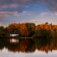 Buy canvas prints of Autumn at the old boathouse by Clive Ingram
