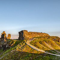 Buy canvas prints of Majestic ruins basked in golden light by Clive Ingram
