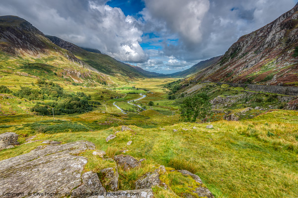 View down Wales' beautiful Ogwen Valley. Picture Board by Clive Ingram
