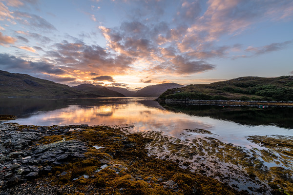 Majestic Sunrise over Loch Glendhu Picture Board by Clive Ingram