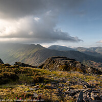 Buy canvas prints of The Snowdonia mountain landscape from Dinorwic Sla by Clive Ingram
