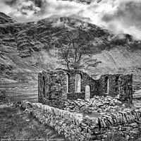 Buy canvas prints of The ruined miner's chapel at Cwmorthin by Clive Ingram