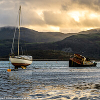 Buy canvas prints of Boats at low tide under a winter's sun by Clive Ingram